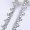 URROMA 9.5Yd Star Lace Pearl Trim, Braided Pearl Embroidery Beads