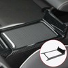 Central Console Water Cup Holder Trim Frame Carbon Fiber Style