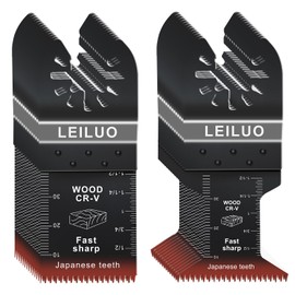 LEILUO 100 Pcs Multitool Blades Japanese Teeth Fast Cutting Oscillating Tool Blades CRV Material Oscillating Saw Blades Universal Accessories with Storage Bag Fit DeWalt Milwaukee Makita and More