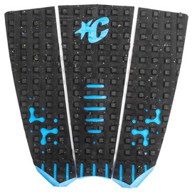 CREATURES OF LEISURE CREATURE Deck Pad MICK FANNING LITE MICK FANNING LIGHT 3 PIECE DECK PATCH TRACTION PADS SURFING (BLK-CYAN(Black Blue))
