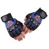 WHITE FANG Men's NT100 (02: Red) Leather Gloves Fingerless Bicycle