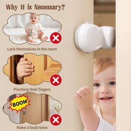Baby Proof Door Pinch Guard with Auto Lock, Kids Anti-Slam Finger Protector