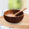 Folpus Coconut Bowl Set Multifunctional Portable Smoothie Bowl Handcrafted Coconut