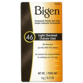 Bigen Permanent Powder Hair Color 46 Light Chestnut 1 ea (Pack of 8)