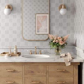 Retheno Carrara White 8 Pack of 2x12'' Marble Chair Rail Trim Molding Polished Ogee Edge Trim Tile for Bathroom