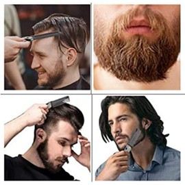 CHOUNIU Men's Comb Foldable Stainless Steel Comb Hair and Beard Comb Pocket Comb with Corkscrew Multifunctional Pocket Comb Home Hair Salon Beard Styling Comb