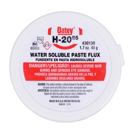 Oatey 30130 Water Soluble Flux, 1.7 oz, Paste, Off-White to Light Yellow
