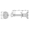 Toggle Ball Nyloc Locking Pin Shape A THERMOPLASTIC, Diameter 6