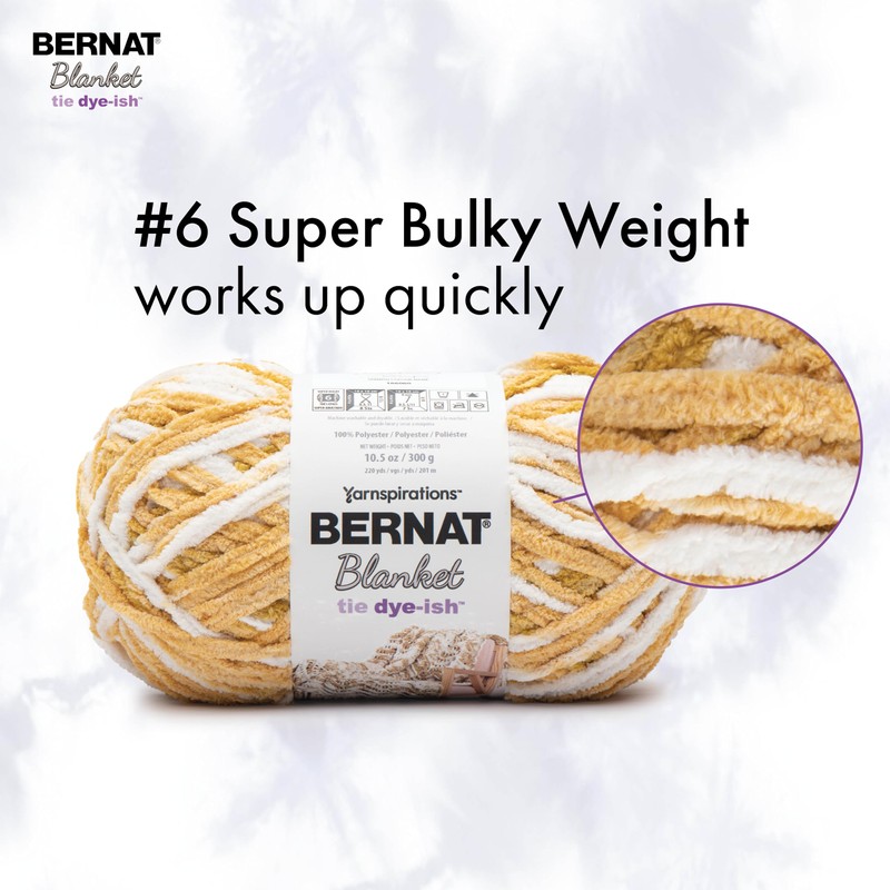 Bernat Blanket Tie Dye-Ish Lavender Yarn - 2 Pack of
