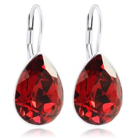 Nobel Schmuck 925 Earrings Crystal Silver Short Earrings, Sterling silver, crystal, Crystal