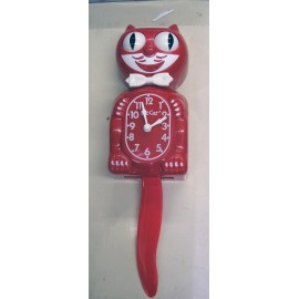 California Clock Co.   LIMITED EDITION  SCARLET RED KIT CAT MADE IN THE USA (FREE BATTERIES)