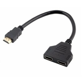 Master Cables - Divisor HDMI de 2 vías 1080P HDMI macho a doble hembra 1 a 2 vías divisor adaptador de cable convertidor para HDTV. Te permite ver el mismo programa en dos dispositivos.