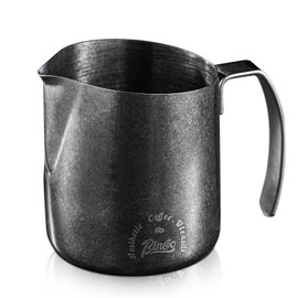 Bincoo Milk Frother Pitcher 500ml(17oz)-304 Stainless Steel Barista Milk Frothing Cup with Ice Crystals Design - Professional Espresso & Cappuccino Accessories for Coffee Machine,Latte Art