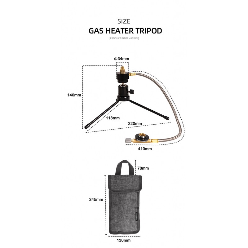 Outdoor Camping Fishing GasHeaters Portable Heating Device Adjustable Hiking Warmer