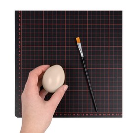 Ideen mit Herz Plastic eggs with hole, 6 cm high, diameter 4.5 cm, pastel colours, 6 pieces (taupe)