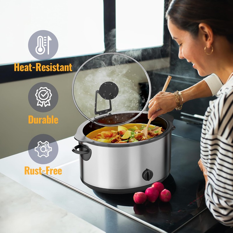 NiHome Slow Cooker Lid Holder for Hands-Free Cooking, Fits Various