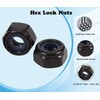 TA-VIGOR 50Pcs Hex Lock Nuts, M5 x 0.8mm Threaded Carbon