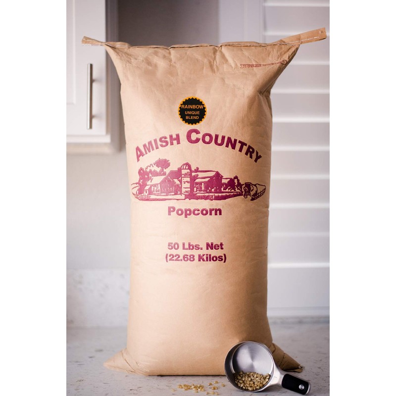 Amish Country Popcorn | 50 lb Bag | Rainbow Popcorn