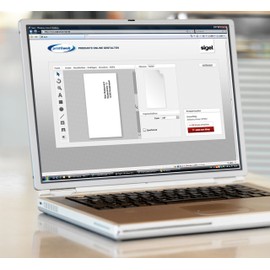 SIGEL DU170 Briefumschläge, Marmor blau, gummiert, DIN lang, 50 Stück