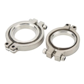Wastegate V Band Clamp Set, 44 Mm Wastegate V Band Clamp Set Stainless Steel Inlet Flang Repair Kit Replacement for TiAL