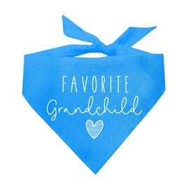 Favorite Grandchild Dog Bandana (Turquoise, OS 1119)