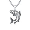 Lattd Fish Necklace 925 Sterling Silver Fish Pendant Necklaces for