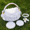 6 Pcs Orthodox Easter Basket Covers Kit 1 White Lace