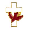 Beautiful Holy Spirit/White Cross Confirmation Pin | Unique and elegant