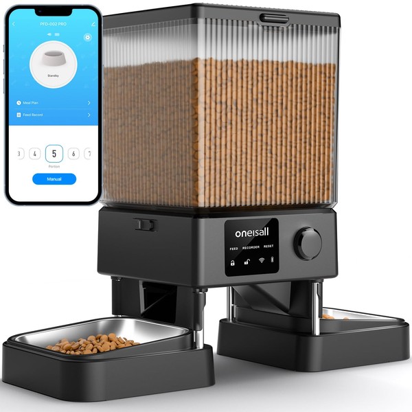 oneisall Automatic Cat Feeder with 5G WiFi, Automatic Cat Food
