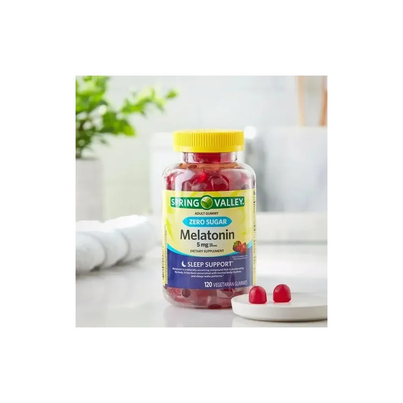 Melatonina Cero Azucar 5mg Formula Extra Fuerte 120 Gomitas Sabor
