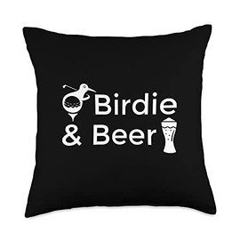 Birdie And Beer - Talk Birdie To Me Golfing Play Golf Golfer Throw Pillow
