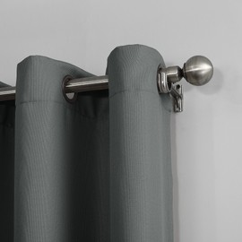 No. 918 Montego 2-Pack Casual Textured Semi-Sheer Grommet Curtain Panel Pair