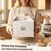 100 Pack Baked with Love Stickers, Clear Black Foil Bakery