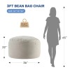 Simple Deluxe Bean Bag Chair with Supportive Memory Foam Filled