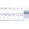 Inkdotpot Ikat Perpetual Calendar, Important Dates to Remember- 6x9 Monthly