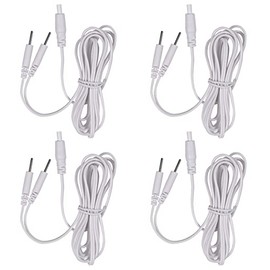 4 Count TENS Wires Electrode Wires for TENS Unit Electrodes Lead Wires for TENS (4mm Diameters Plug to 2mm Diameters Pin)