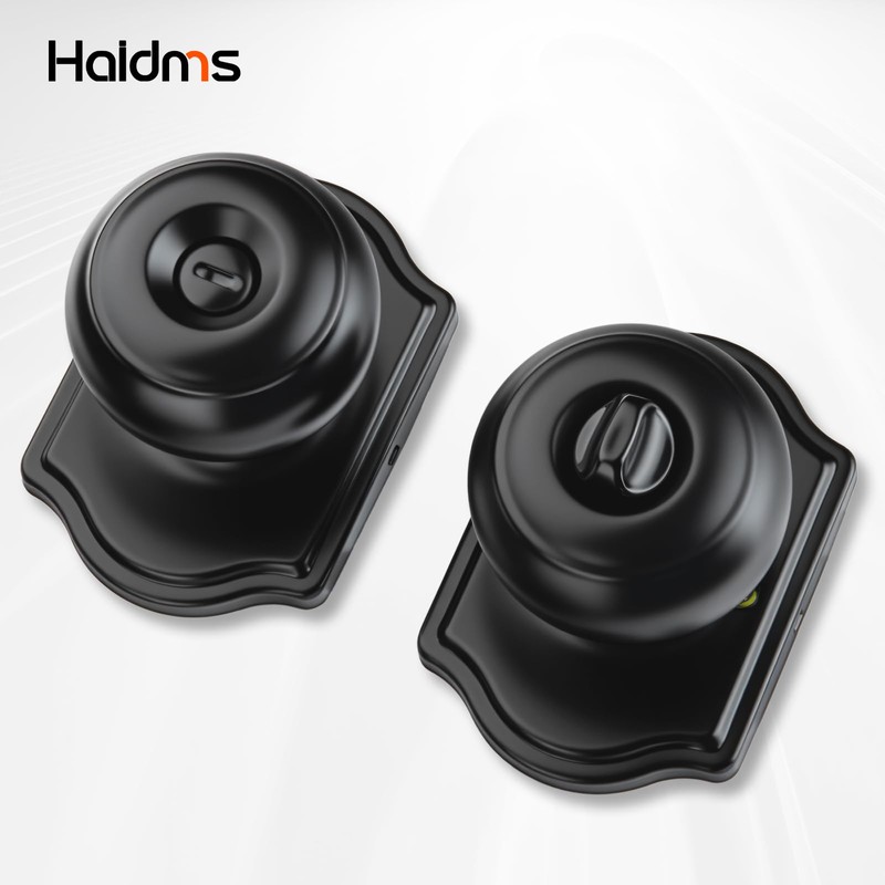 Haidms Black Door Knobs Interior, Privacy Interior Door knobs, Matte