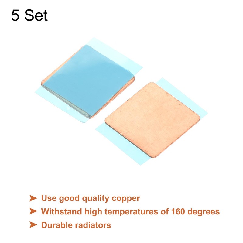 sourcing map Heatsink Copper Sheet Washer, 0.5mm Thick Pad with