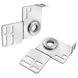3 3/8 Inch Bearing End Plates Brackets 1 Pair Garage Door End Bearing Flange Plates Brackets Residential Brackets for 2 Inch Track Wood or Steel Doors, Garage Door Parts, One Pair Bearing Bracket