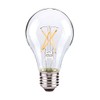 Satco 21734-7.5W A19 LED Clear Medium base 3000K 120V 4-Pack