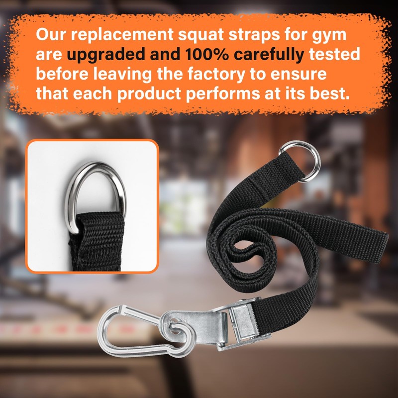 ArrogantF 42'' Adjustable Squat Bar Lat Tower Straps Compatible With