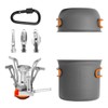 ZONADAH Outdoor Camping picnic Tableware Kit 1-2 People Camping Cookware
