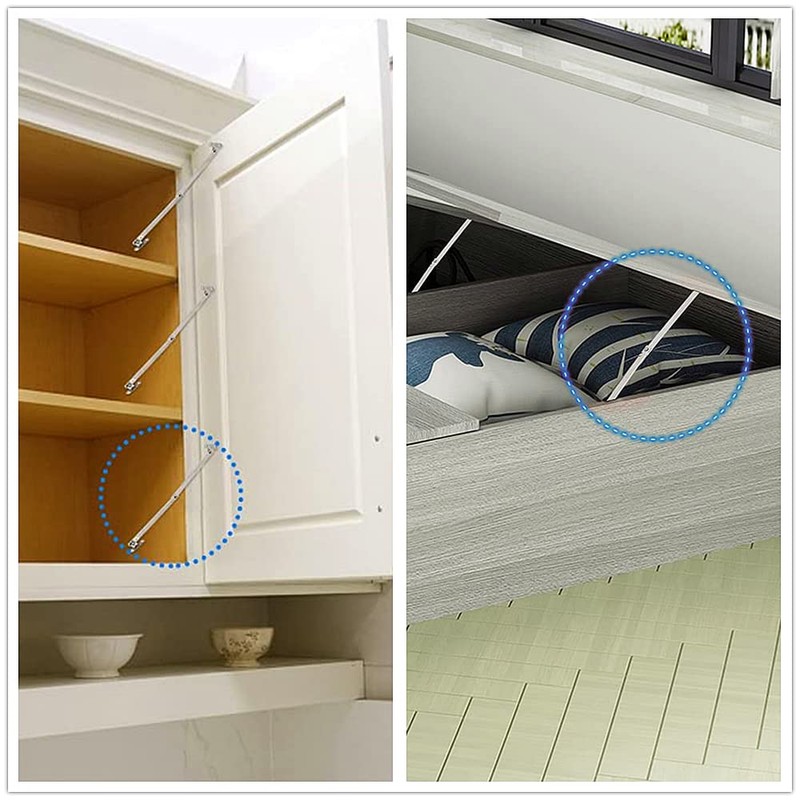 JINHENB 4 Pcs Buffer Hinge Stainless Steel Cabinet Door Lift