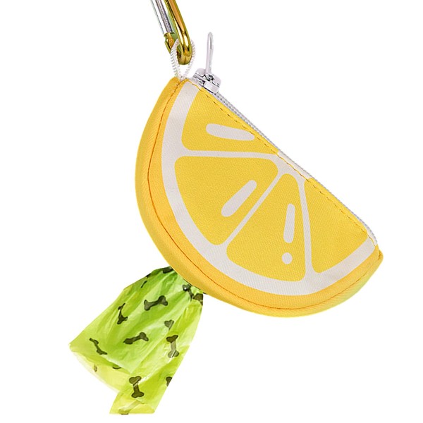 ICEMOOD Lemon Shape Dog Poop Bag Holder and Carrier -