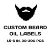 Custom Beard Oil Labels, Custom Stickers for Beard Oil, Glossy