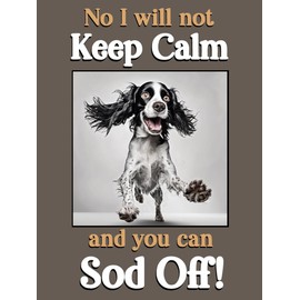 Springer Sprocker Spaniel pet dog funny flexible fridge magnet Christmas Keep Calm gift
