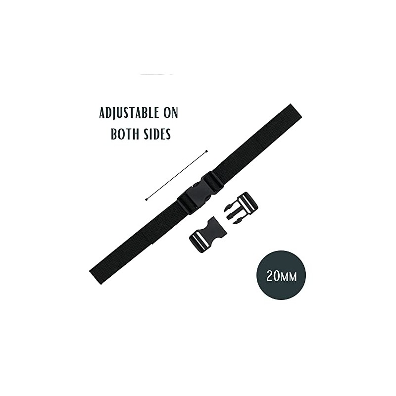 Plastic Side Release Buckle Clip for Luggage, Rucksack/Back Pack, Webbing