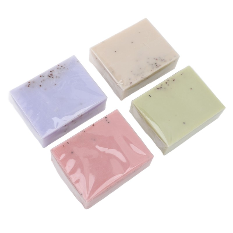 4pcs Exfoliating Soap Set Moisturizing Colorful Sea Salt Shea Butter