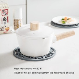 Extra Thick Silicone Trivet Mat for Hot Dishes, Hot Pots and Pans, Pot Holder, Hot Pad to Portect Your Table and Countertop, Kitchen Decor and Accessories,Malachite Green,Set of 3