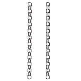 2 Pcs 1/4 x 23 inch Link Chain 304 Stainless Steel Coil Chain for Transport Tie Down Binder Chain Pulling Towing Hanging, Home, Camping, Pet Towing, 6mm
